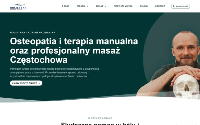 Strona firmy Adrian Nalewajka Holistyka
